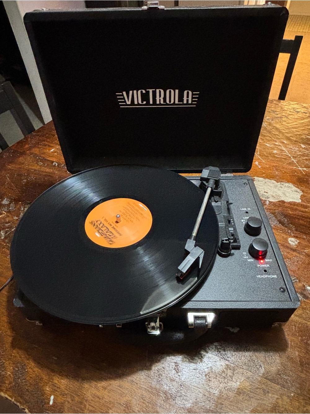 Victrola Journey Black Bluetooth Portable Suitcase Record Vinyl Player